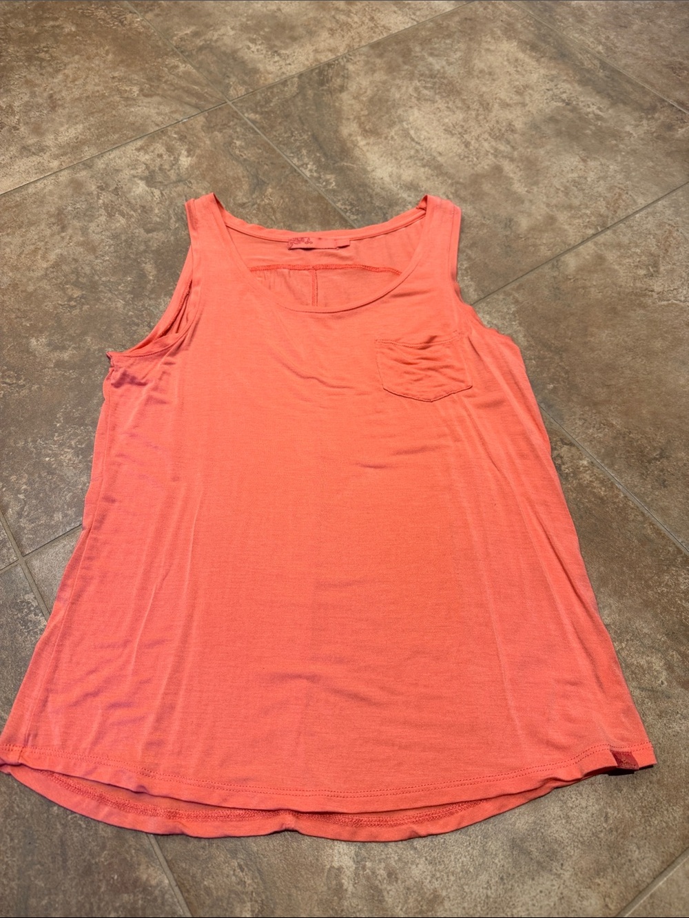 Prana Foundation Coral Scoop Neck Pocket Tank—Size Small